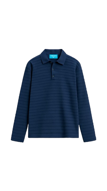 LONG SLEEVE POLO - NAVY