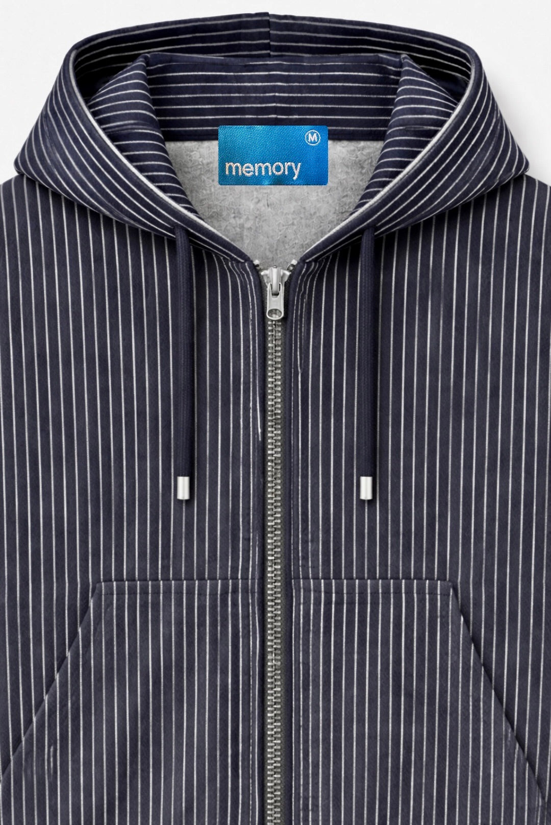 ZIP UP HOODED JACKET - NAVY