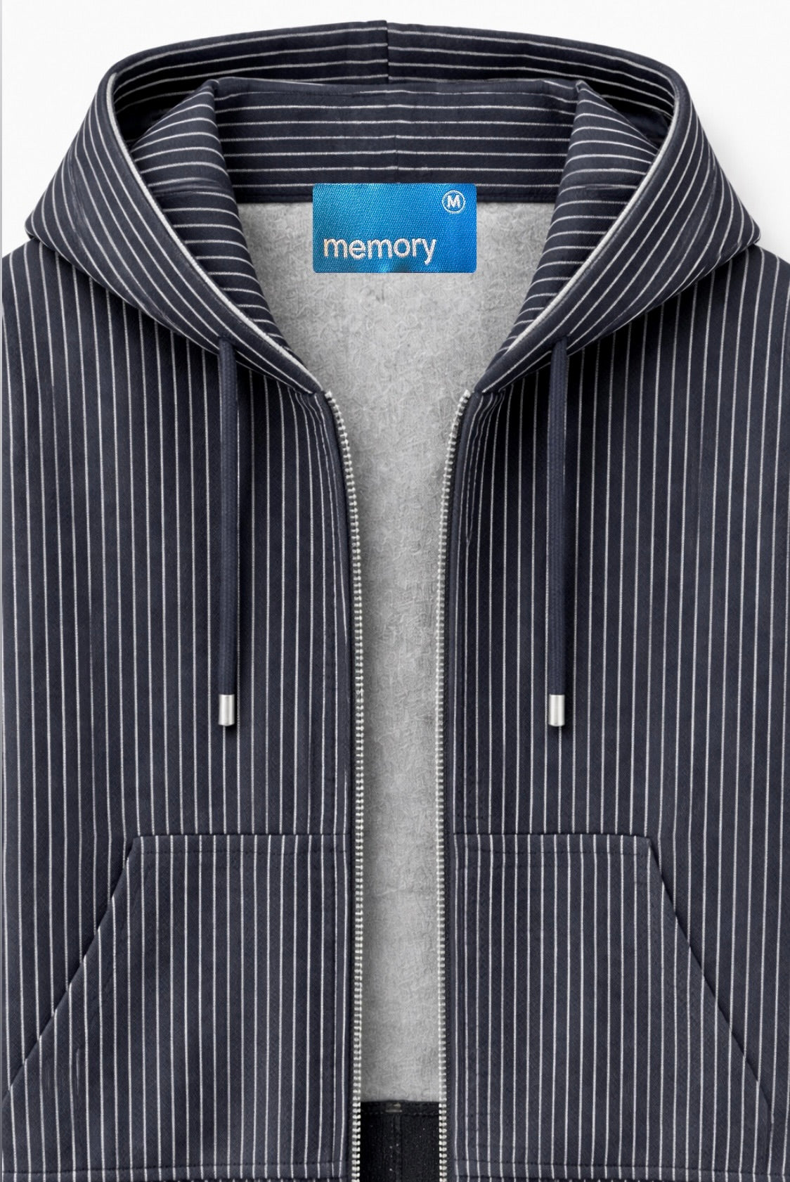 ZIP UP HOODED JACKET - NAVY