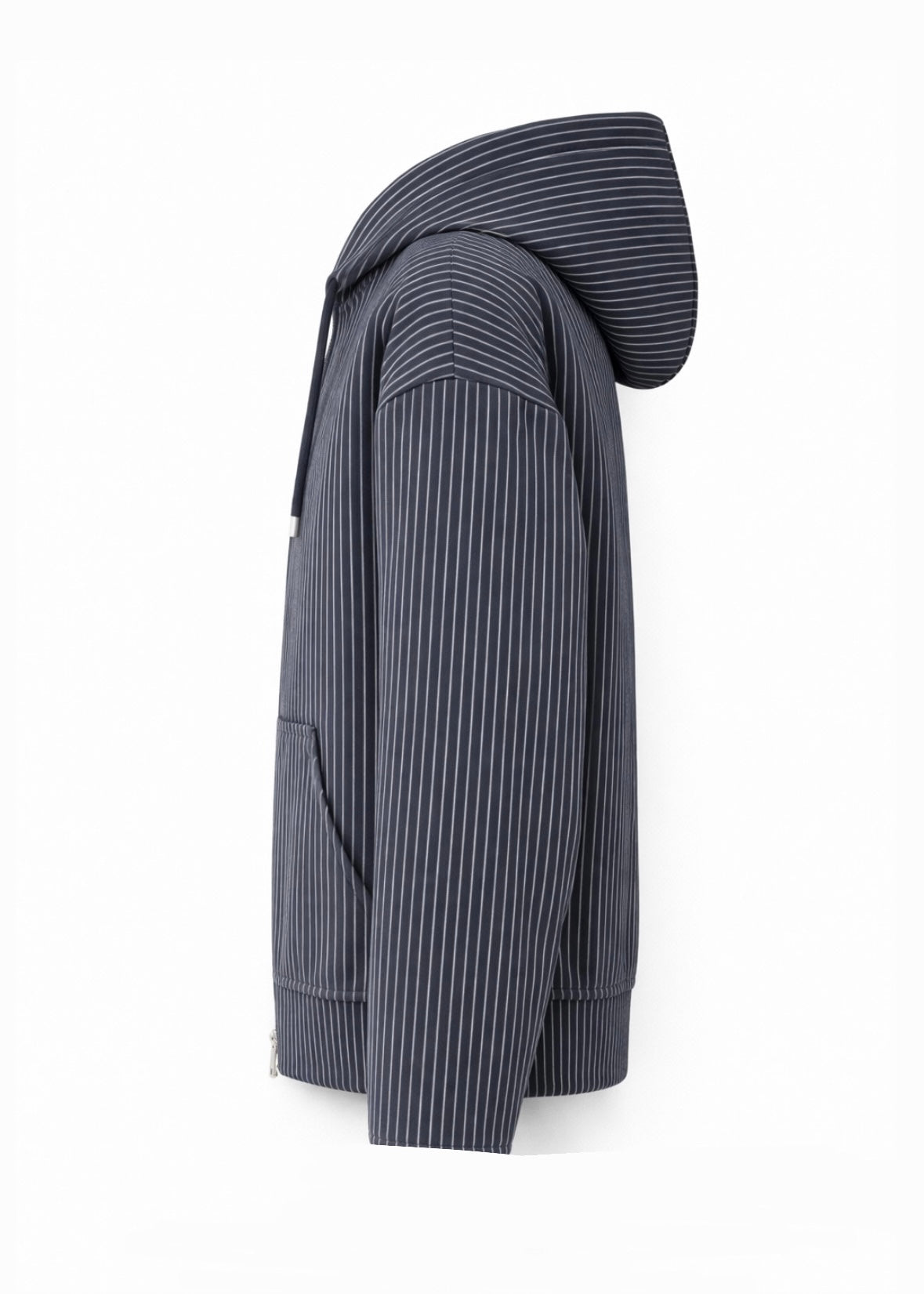 ZIP UP HOODED JACKET - NAVY