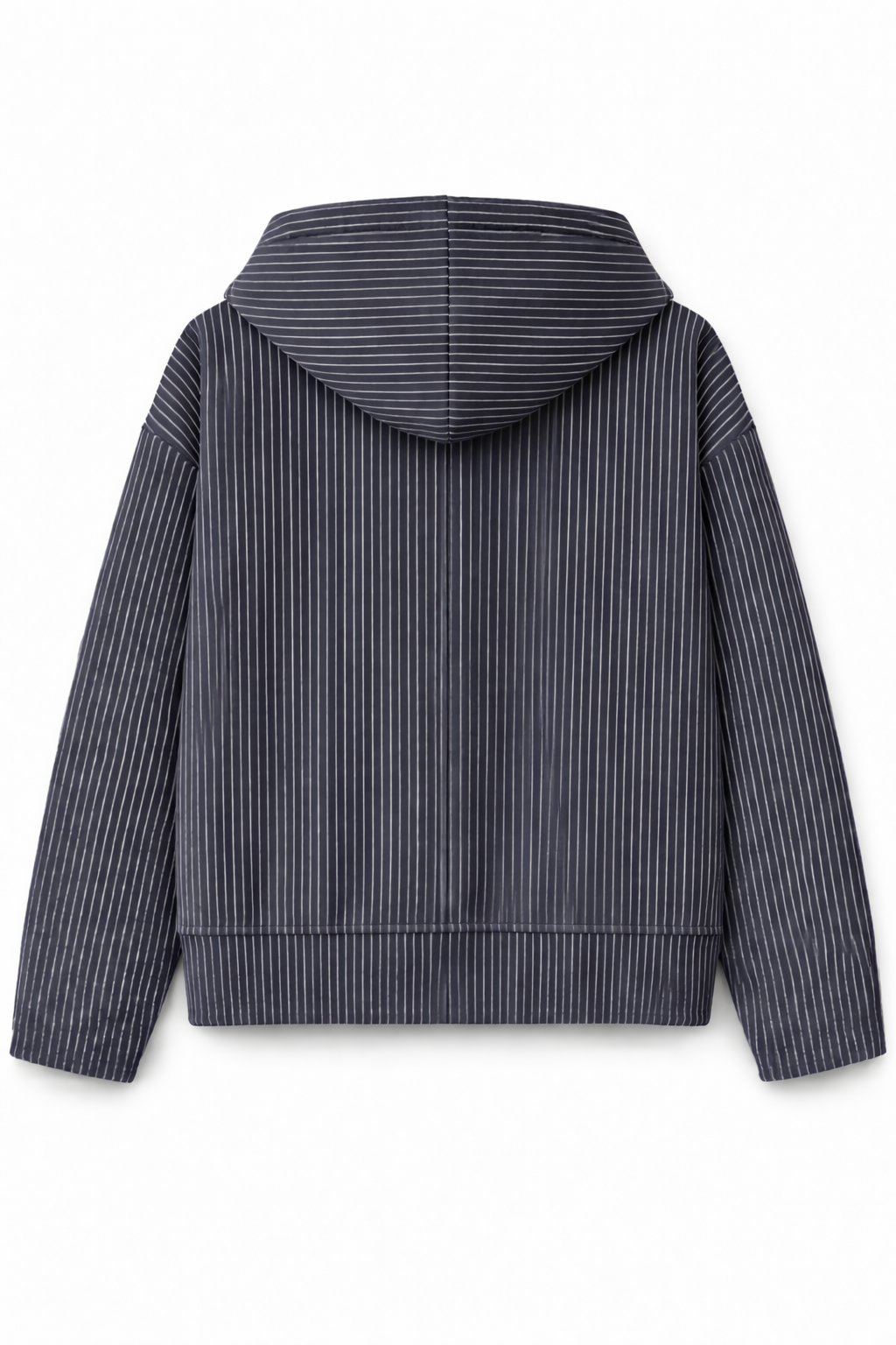 ZIP UP HOODED JACKET - NAVY